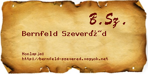 Bernfeld Szeveréd névjegykártya
